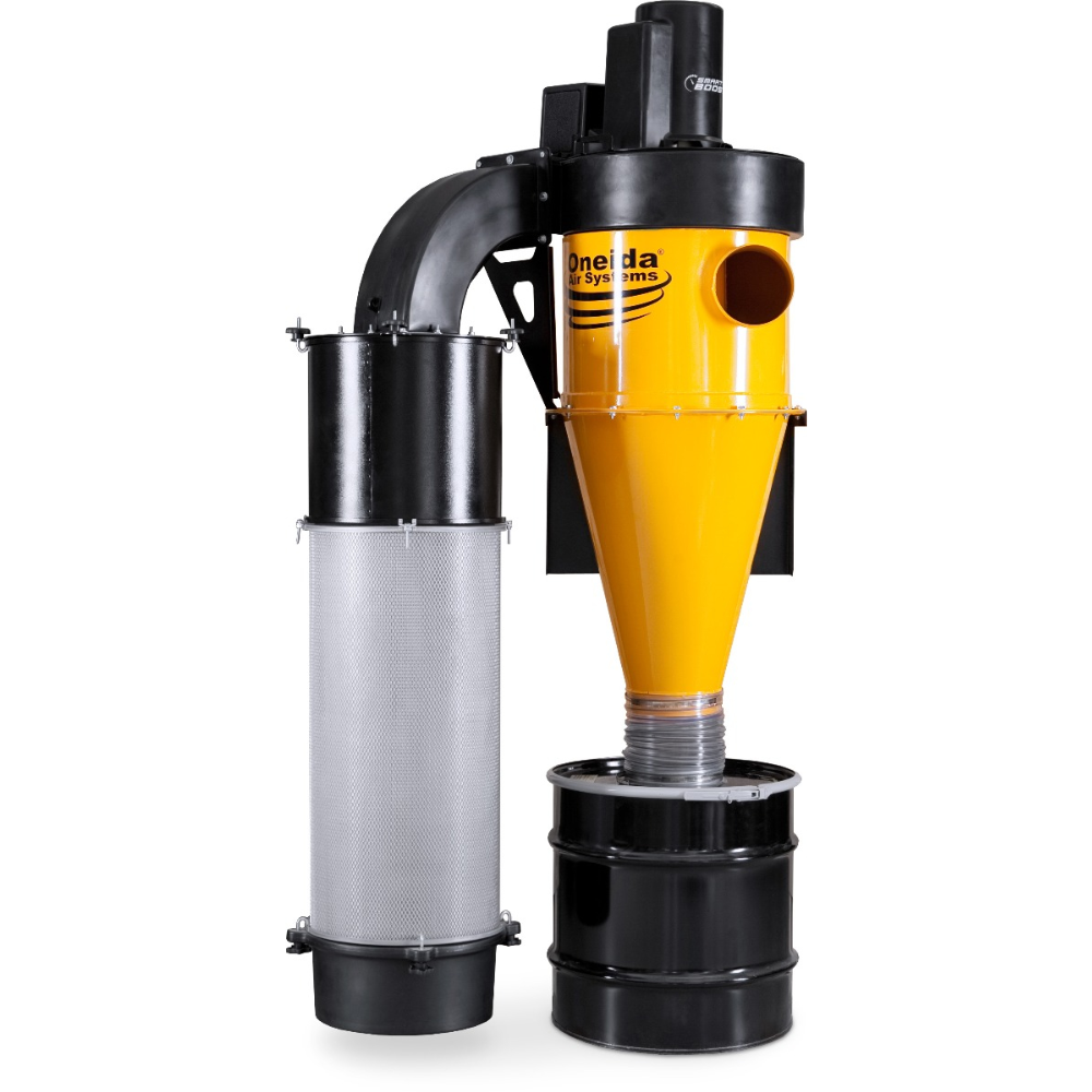 Oneida Air Systems 5hp 1ph Dust Gorilla Pro SMART Boost 35 Gal. Wall-Mounted HEPA-GFM Cyclone Dust Collector - XGK050035W