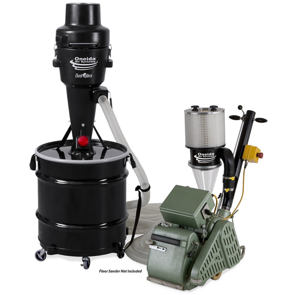 Oneida Air Systems Vortex DCS Portable 35 Gal. HEPA Floor Sanding Dust Containment System w/ Sander Retrofit Handle - XCKM013500-VOR