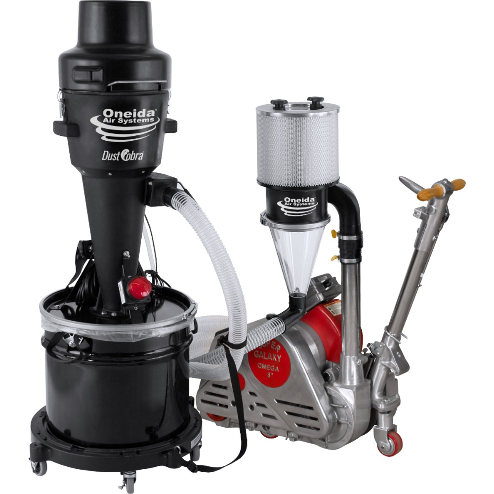 Oneida Air Systems Vortex DCS Portable 17 Gal. HEPA Floor Sanding Dust Containment System w/ Sander Retrofit Handle - XCKM010000-VOR