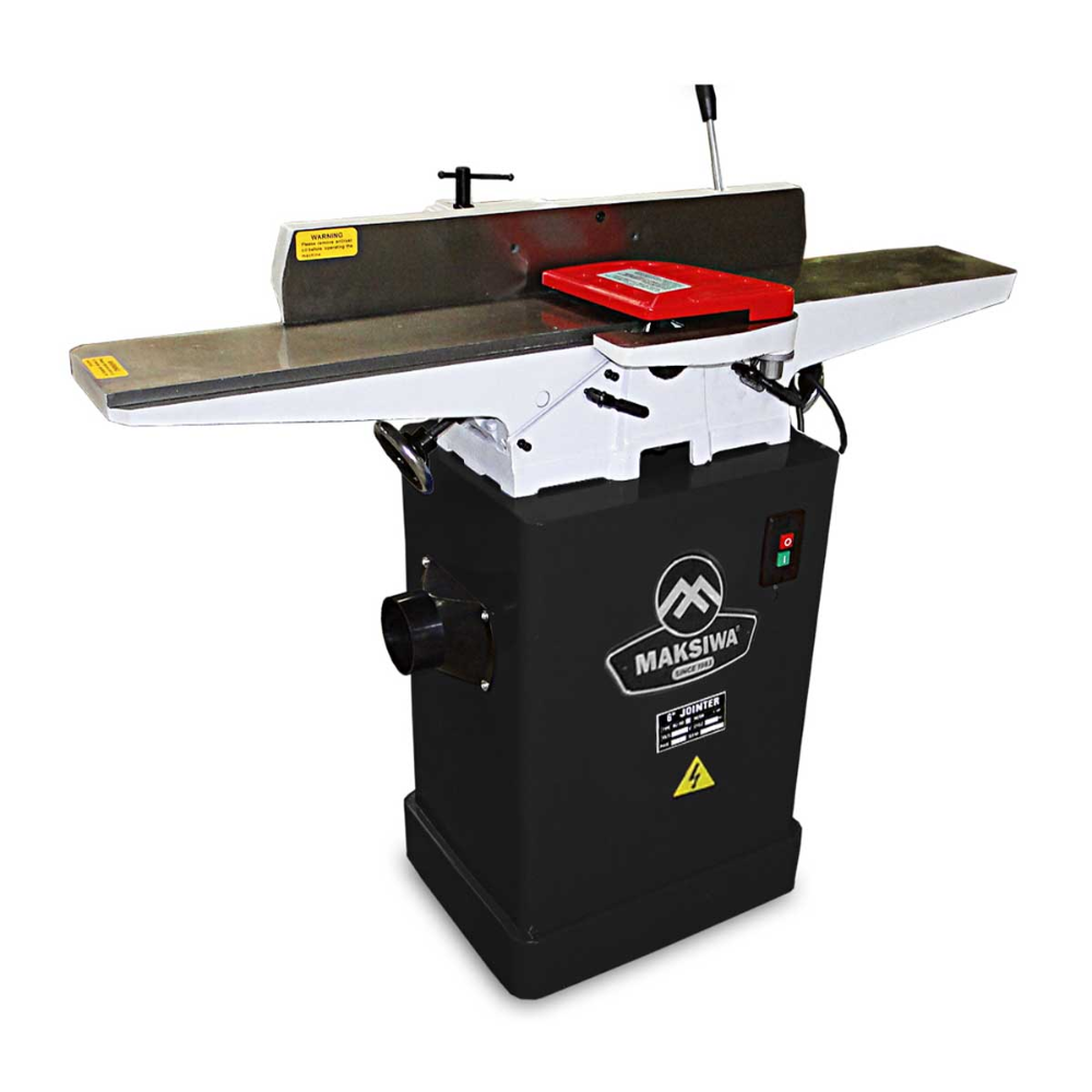 MAKSIWA WOOD JOINTER 6'' X 1200MM (47") 1HP - 1 PHASE - DE.1200/3