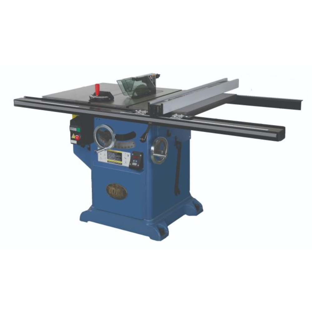 Oliver Machinery 12” Heavy Duty Table Saw 5HP 1Ph w/Side Table w/52” Rails - 4045.003-A001