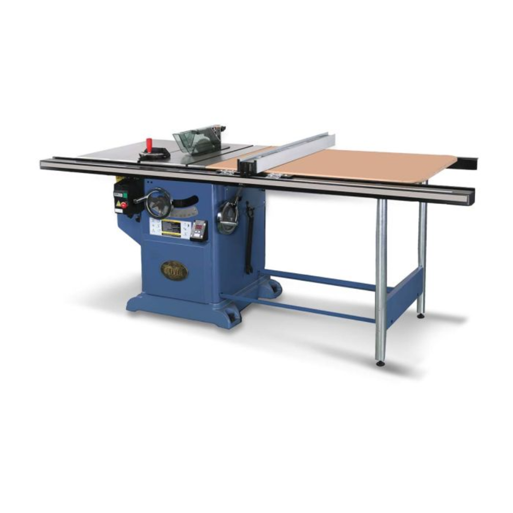 Oliver Machinery 10” Heavy Duty Table Saw 5HP 1Ph w/Side Table w/52” Rails - 4016.003-A001
