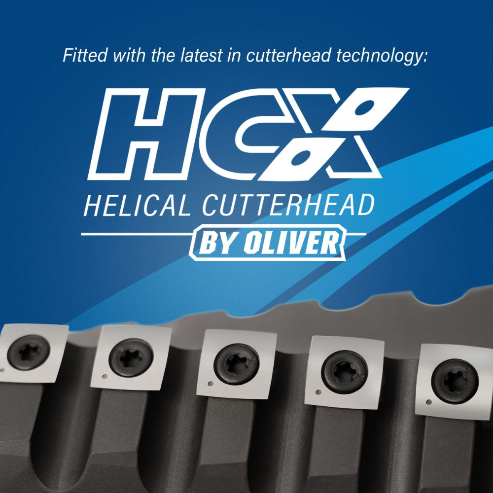 Oliver Machinery 16” Parallelogram Jointer with HCX Helical Cutterhead 5HP 1Ph - 4275C.051T