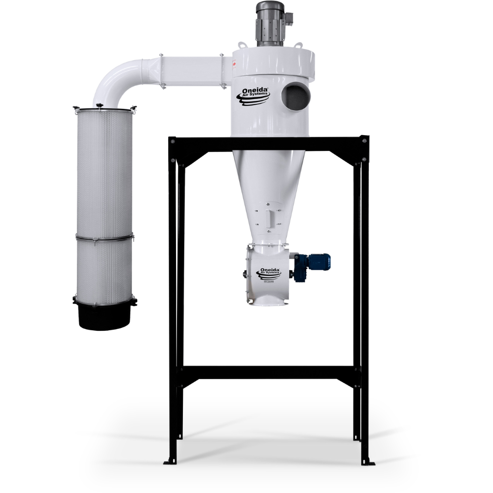 Oneida Air Systems 5hp 1ph High Vacuum Freestanding Cyclone Dust Colle ...