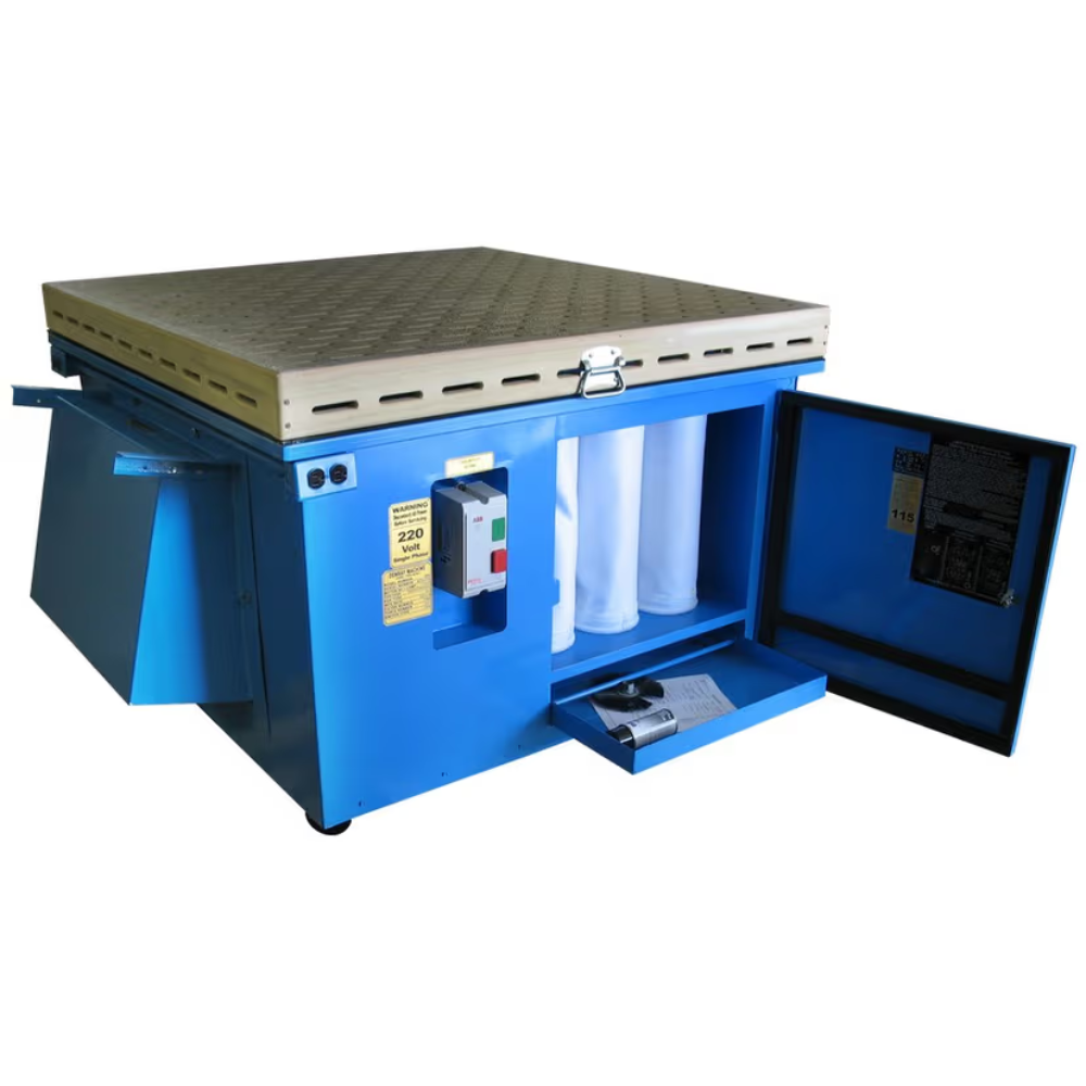 Denray 48" x 48" 110 or 220V Single-Phase Downdraft Sanding Table - 4800