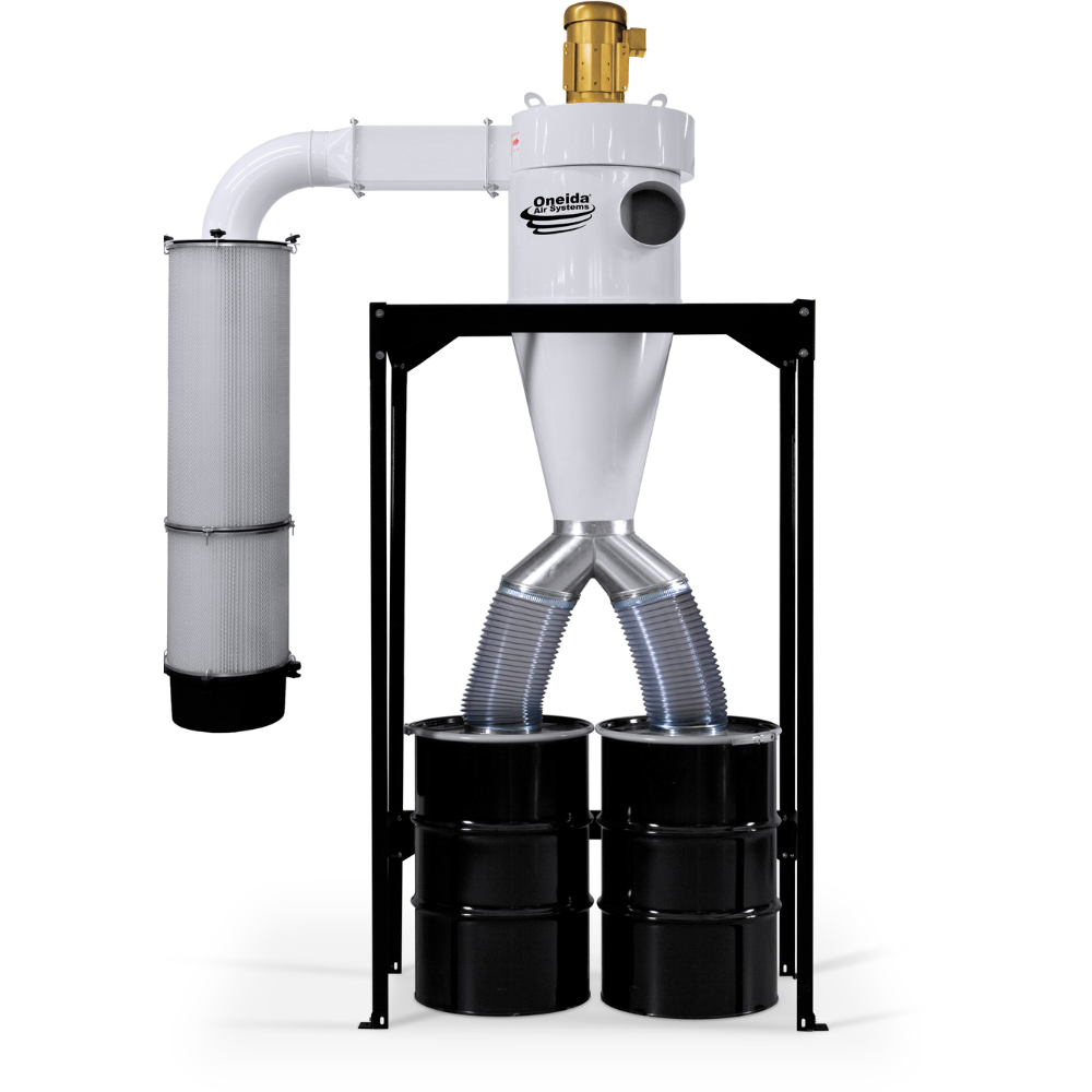 Oneida Air Systems 5hp 460V High Vacuum 110 Gal. Freestanding Cyclone Dust Collector - XXK050346-255