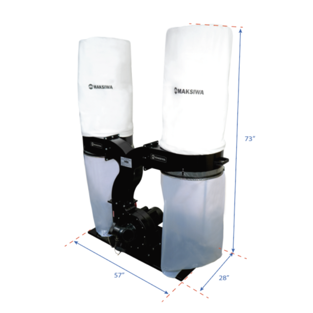 MAKSIWA DUST COLLECTOR 3HP - 3 ENTRIES - 1 PHASE 220V - CPD/3.C