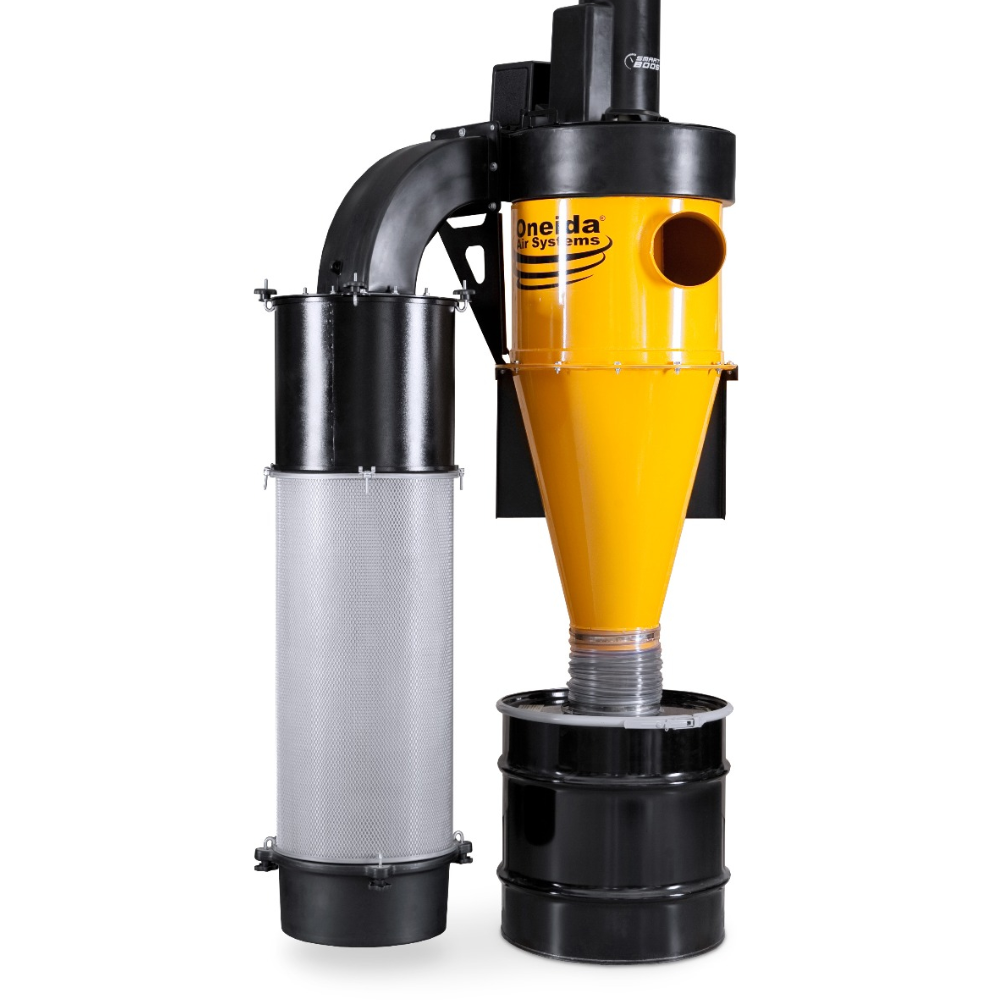 Oneida Air Systems 5hp 3ph Dust Gorilla Pro SMART Boost 35 Gal. Wall-Mounted HEPA-GFM Cyclone Dust Collector - XGK050335W
