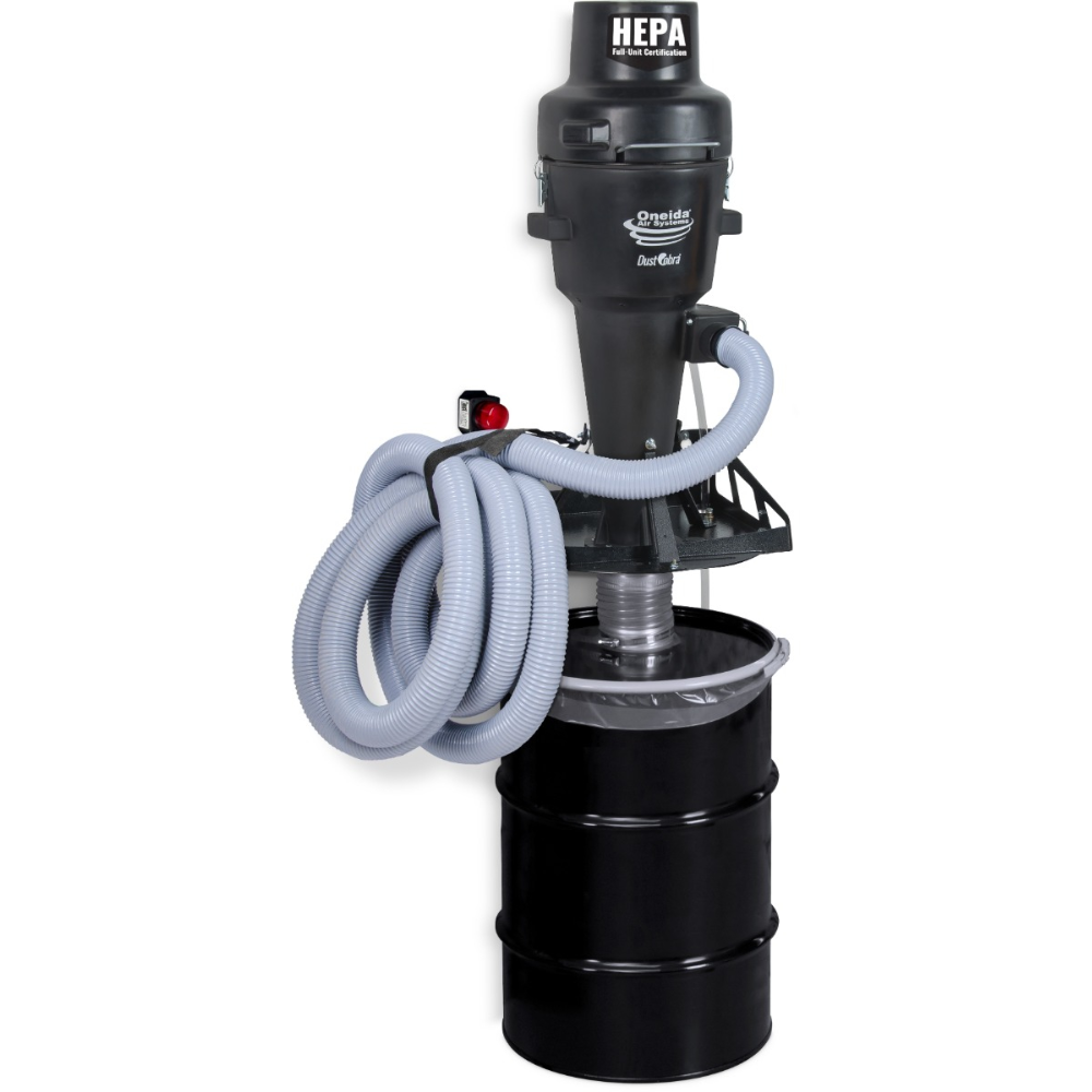 Oneida Air Systems Dust Cobra High-Pressure 30 Gal. Wall-Mounted HEPA Cyclone Dust Collector - XCKM013002