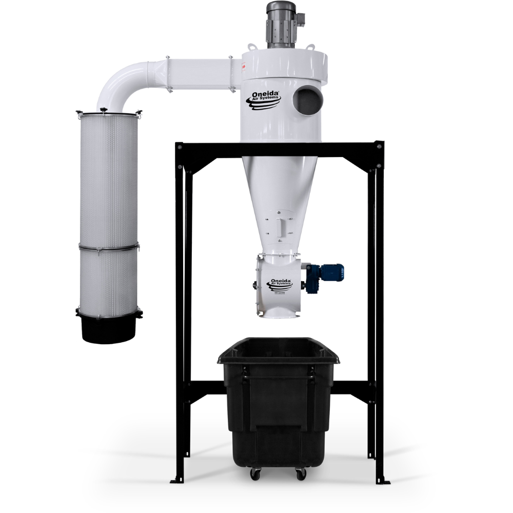 Oneida Air Systems 5hp 1ph High Vacuum Freestanding Cyclone Dust Collector w/ Air Lock -  XXK050133-AIR