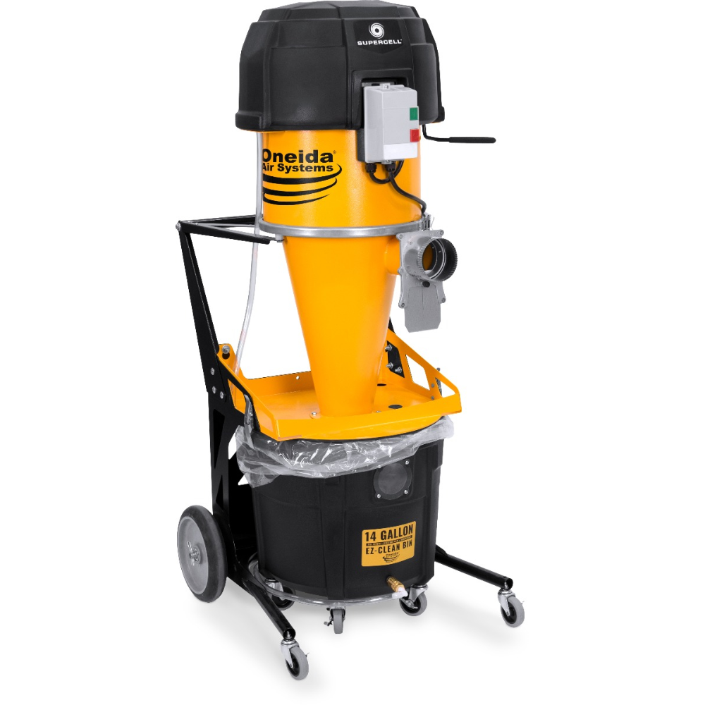 Oneida Air Systems Supercell High-Pressure 14 Gal. Mobile HEPA-GFM Cyclone Dust Collector - XSK000014-P