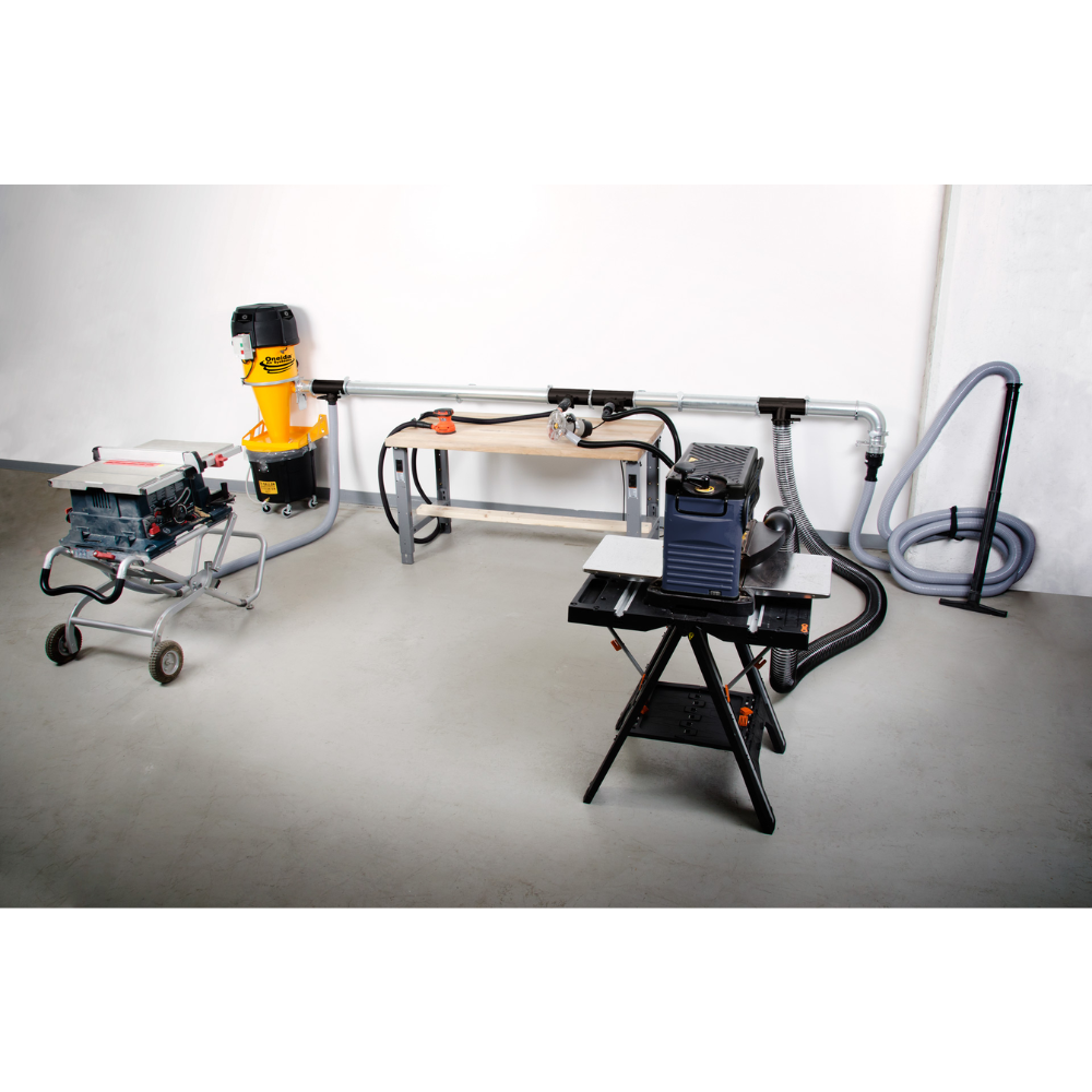 Oneida Air Systems High-Pressure 55 Gal. Wall-Mounted HEPA-GFM Cyclone Dust Collector - XSK000055