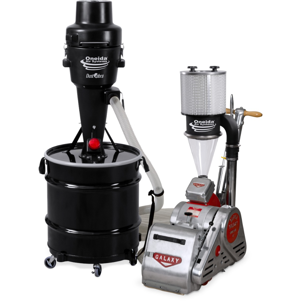 Oneida Air Systems Vortex DCS Portable 35 Gal. HEPA Floor Sanding Dust Containment System w/ Sander Retrofit Handle - XCKM013500-VOR