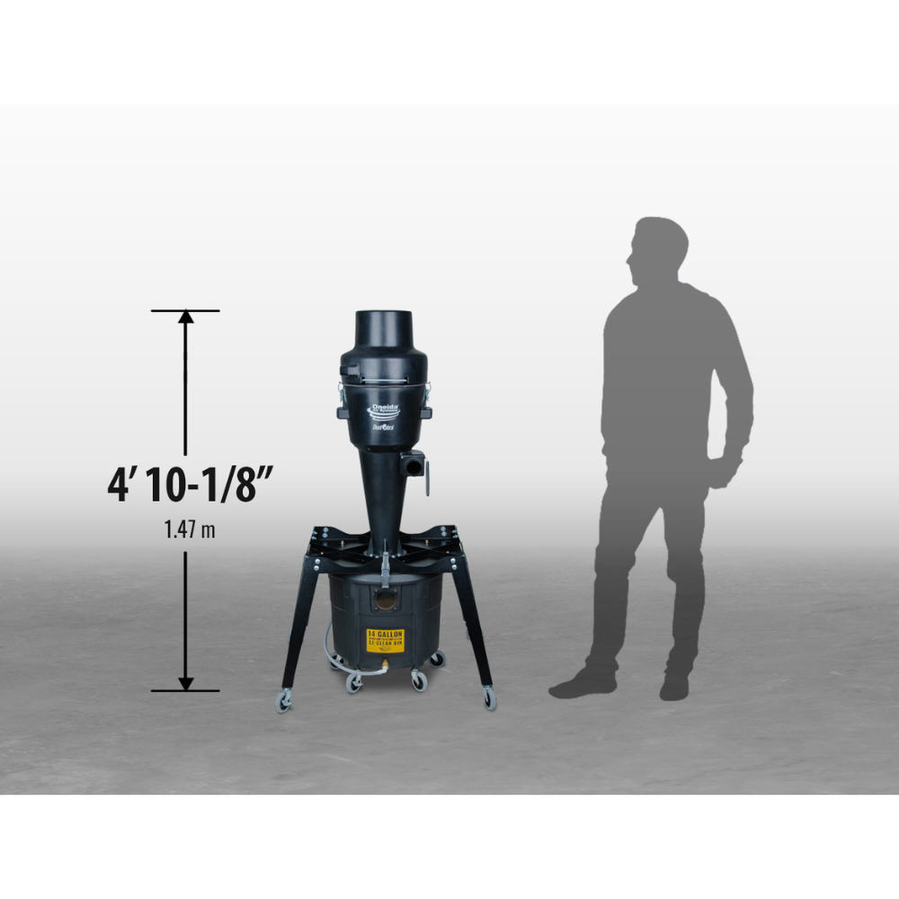 Oneida Air Systems Dust Cobra High-Pressure 14 Gal. Portable Freestanding HEPA Cyclone Dust Collector - XCKM011400