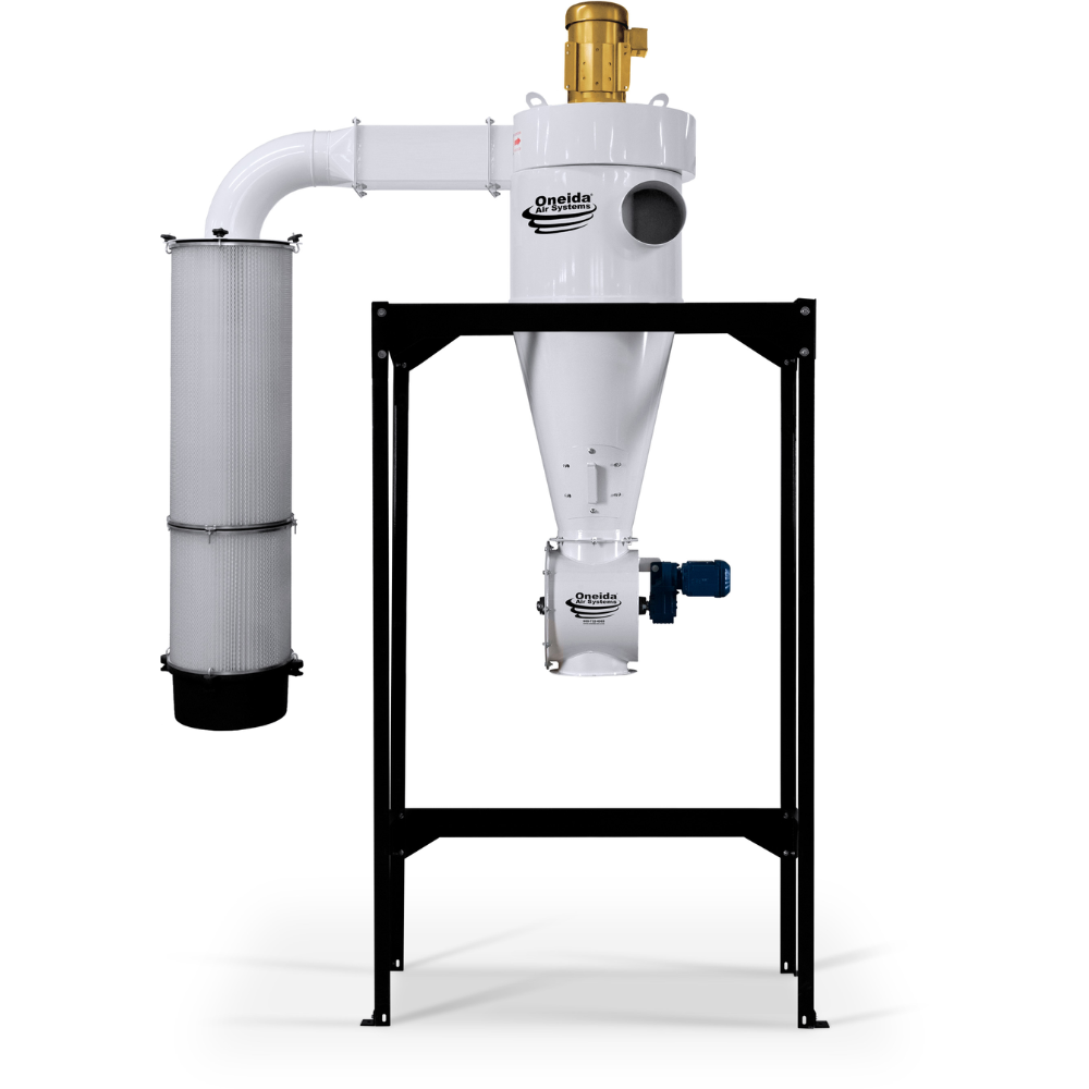 Oneida Air Systems 5hp 460V High Vacuum Freestanding Cyclone Dust Collector w/ Air Lock - XXK050346-AIR