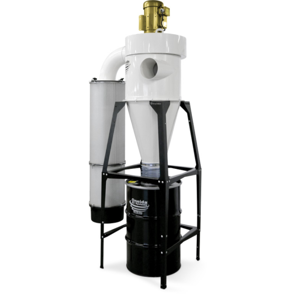 Oneida Air Systems 5hp 460V High Vacuum 55 Gal. Freestanding Cyclone Dust Collector - XXK050346