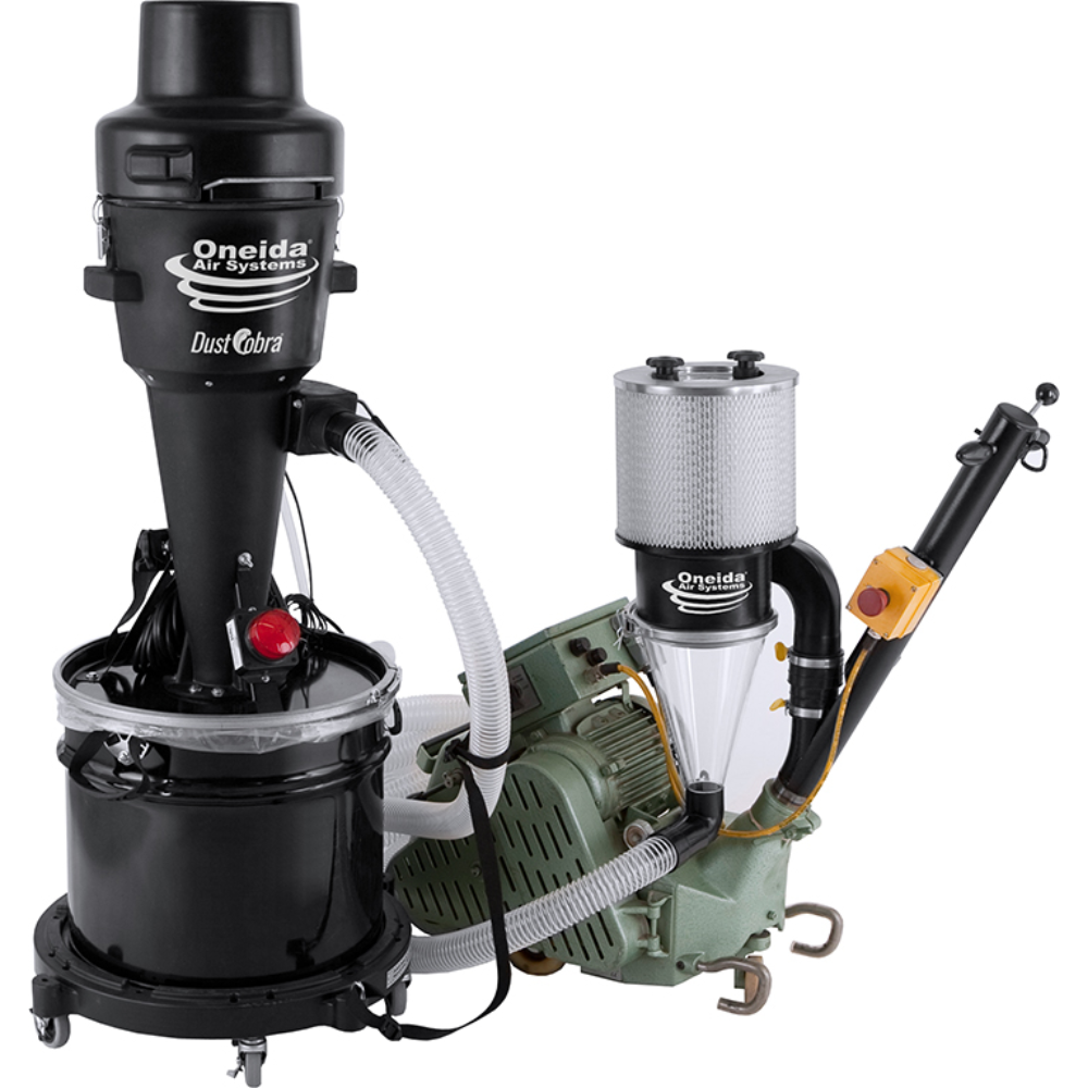 Oneida Air Systems Vortex DCS Portable 17 Gal. HEPA Floor Sanding Dust Containment System w/ Sander Retrofit Handle - XCKM010000-VOR
