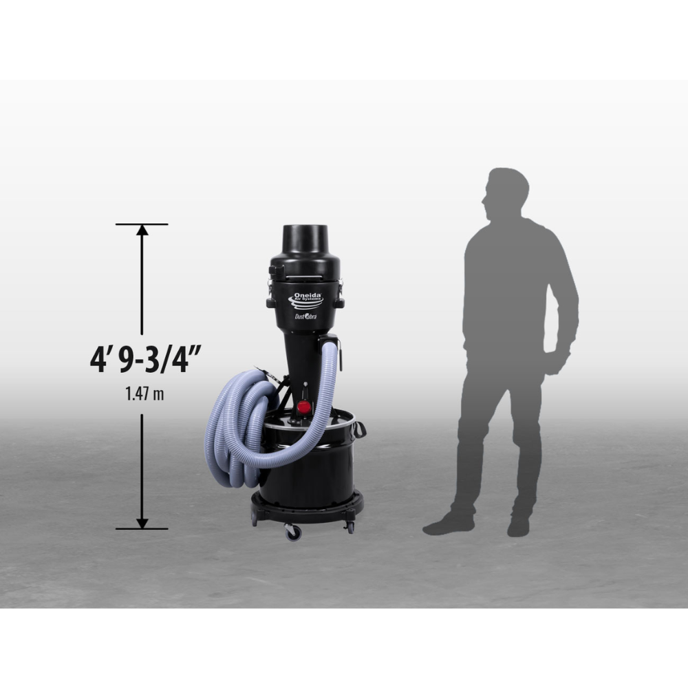 Oneida Air Systems Industrial Dust Cobra Portable 17 Gal. Full-Unit HEPA Cyclonic Dust Extractor - XCKM010000-IND