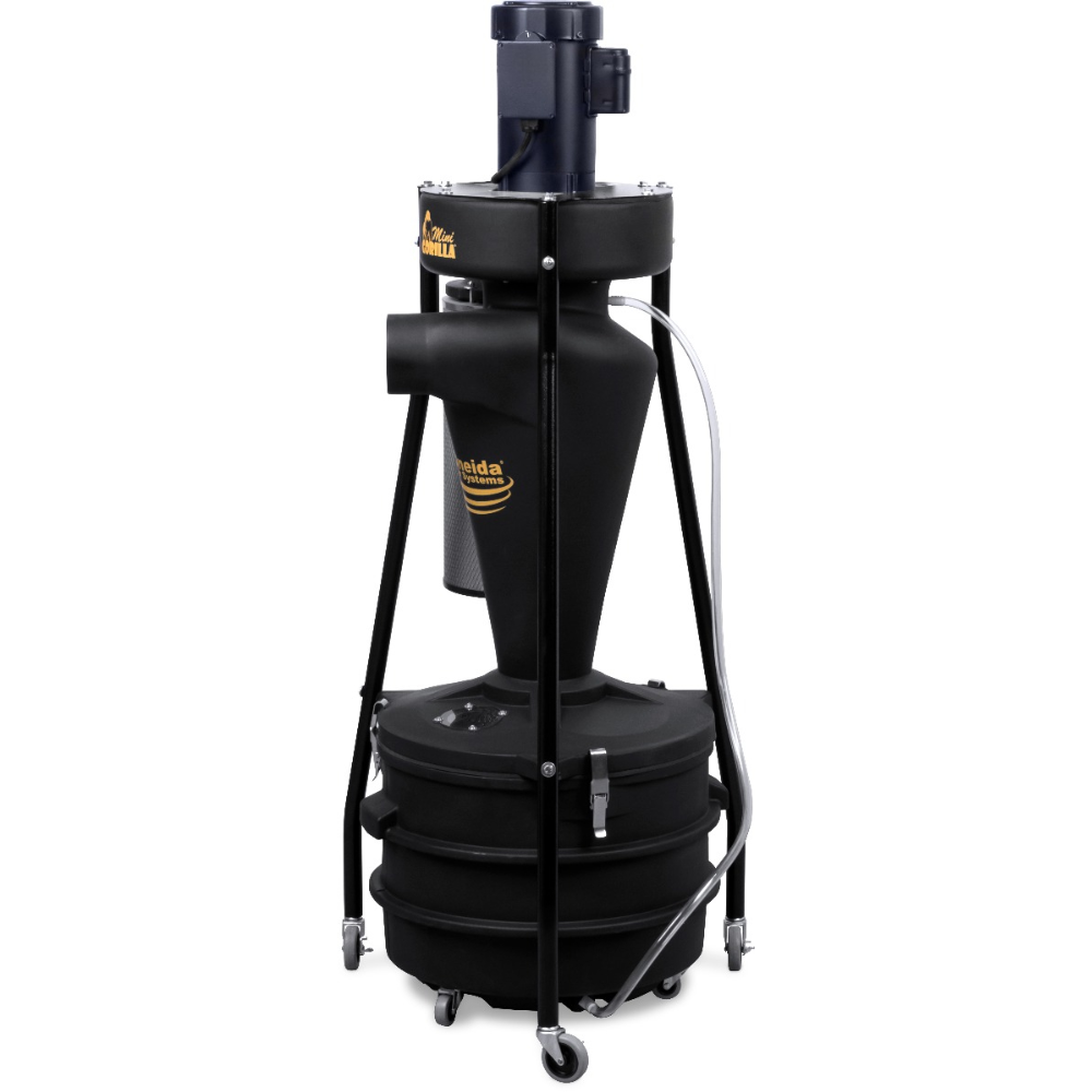 Oneida Air Systems 1.5hp 220V Mini-Gorilla Portable 22 Gal. HEPA-GFM Cyclone Dust Collector - XXPM010100H220