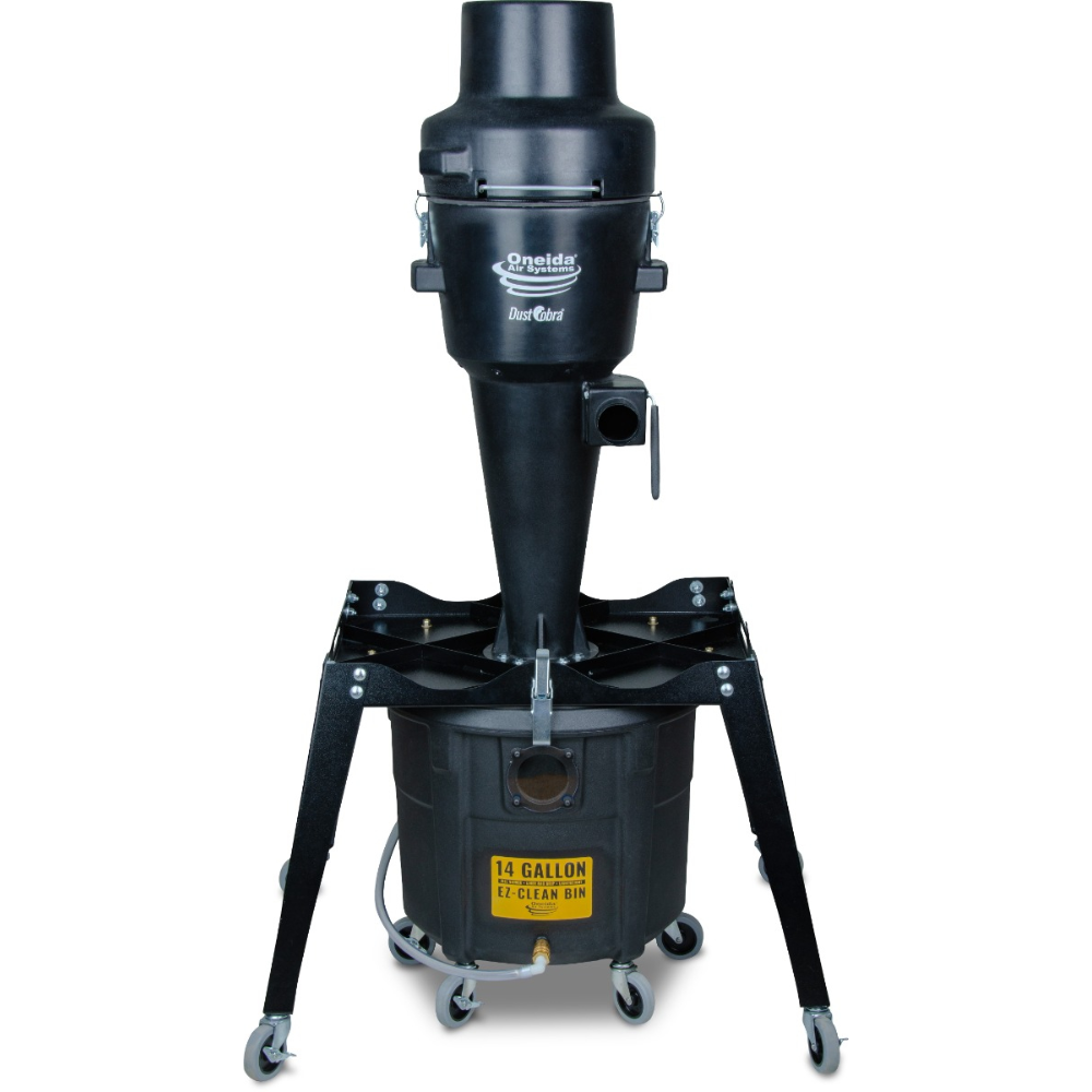 Oneida Air Systems Dust Cobra High-Pressure 14 Gal. Portable Freestanding HEPA Cyclone Dust Collector - XCKM011400