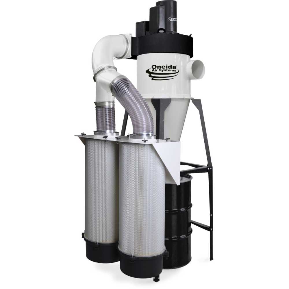 Oneida Air Systems 5hp 460V High Vacuum SMART Boost 55 Gal. Freestanding Cyclone Dust Collector - XXS050341