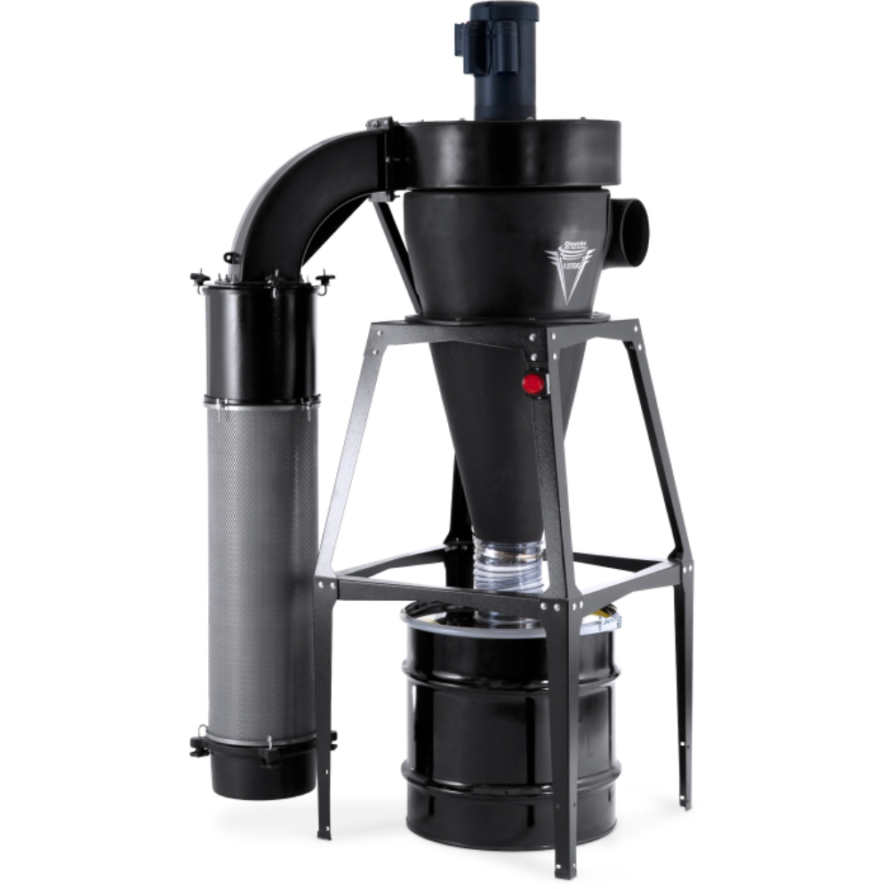Oneida Air Systems 3hp 230V V-System 3000 35 Gal. Freestanding HEPA-GFM Cyclone Dust Collector - XXVM003000