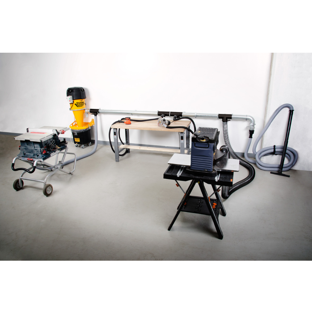 Oneida Air Systems Supercell Turbo High-Pressure 14 Gal. Wall-Mounted HEPA-GFM Cyclone Dust Collector - XSK414000