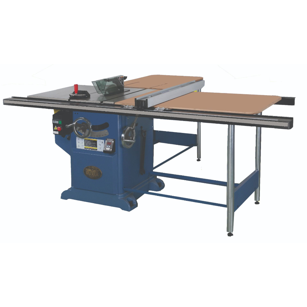 Oliver Machinery 12” Heavy Duty Table Saw 5HP 1Ph w/Side Table w/52” Rails - 4045.003-A001
