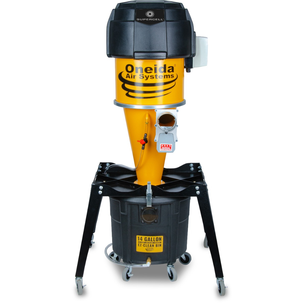 Oneida Air Systems Supercell High-Pressure 14 Gal. Portable Freestanding HEPA-GFM Cyclone Dust Collector - XSK000114