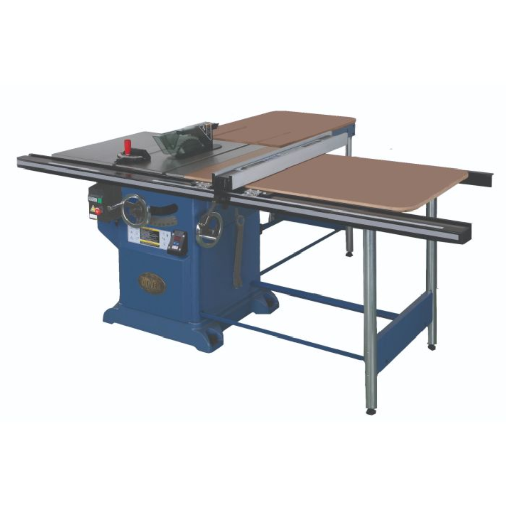 Oliver Machinery 10” Heavy Duty Table Saw 5HP 1Ph w/Side Table w/52” Rails - 4016.003-A001